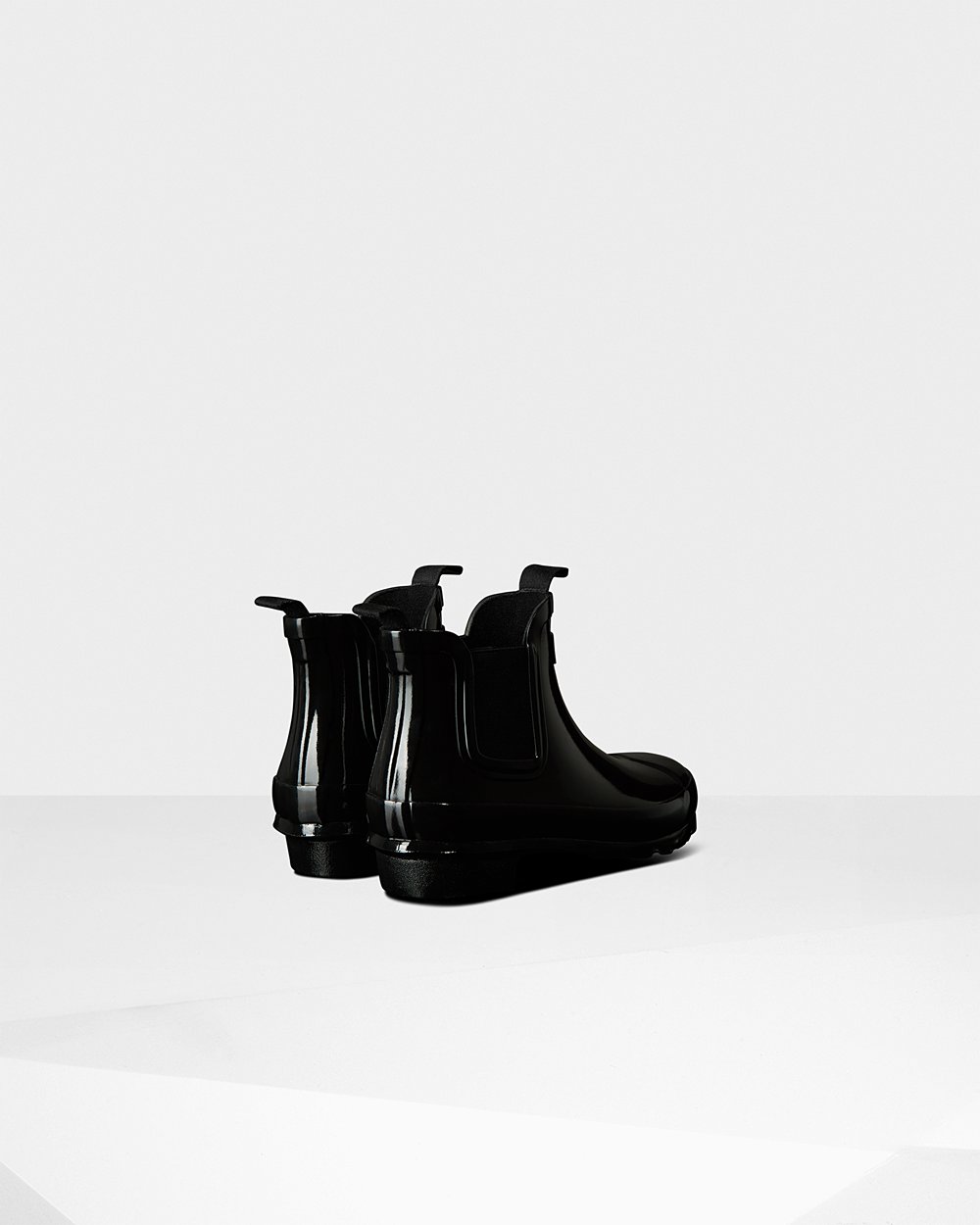 Kids Hunter Original Big Gloss | Chelsea Boots Black | NZ-17038-ERPV